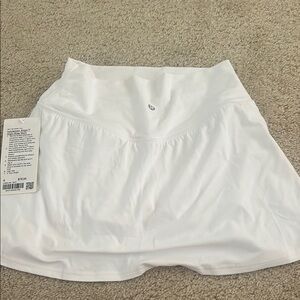 Lululemon White High-Rise Skirt